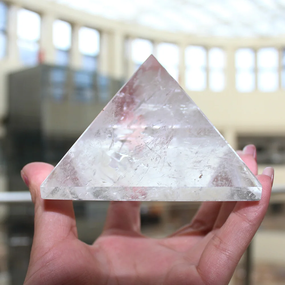 Doprava zadarmo Obrovské Prírodné Jasný Kremeň Pyramídy Reiki Liečenie cristal Energie Pyramídy kameň Domáce Dekorácie