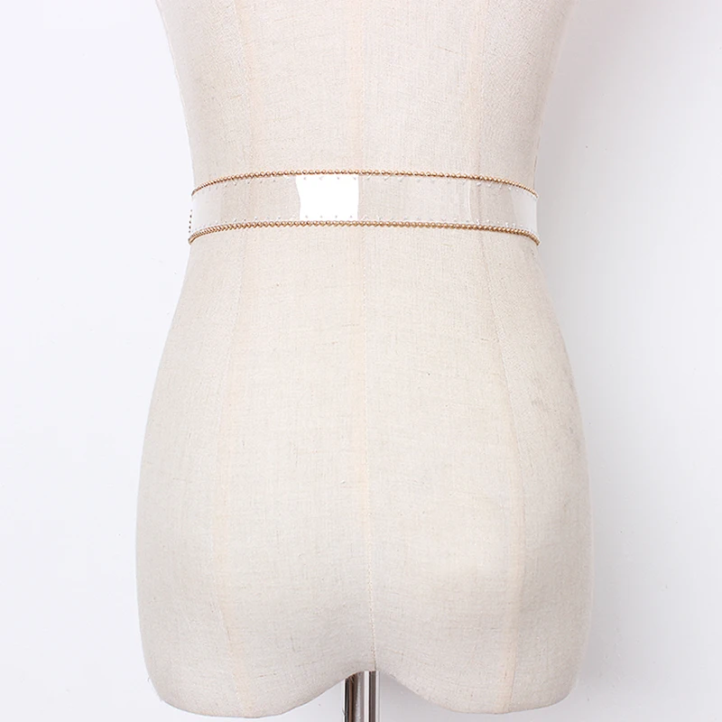 Džínsy Jasné, Pás Dámy Pás Pásy pre Ženy Transparentná Biela Perla Dizajnéra Pásu Cinturon Mujer Plastu PVC Opasok