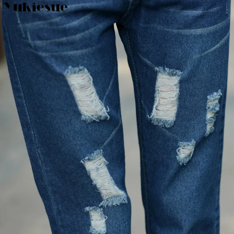 Džínsy žena Hárem Nohavice-Jeans dámske Žena priateľ roztrhlo Základné Vysoký Pás Džínsy Femme Dlho Džínsové Nohavice Pre Ženy, Plus veľkosť 0