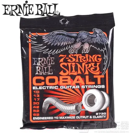 Ernie Ball 2730 Chudá Top Heavy Bottom Slinky 7-String Kobaltu Elektrická Gitara, Struny 10-62 0