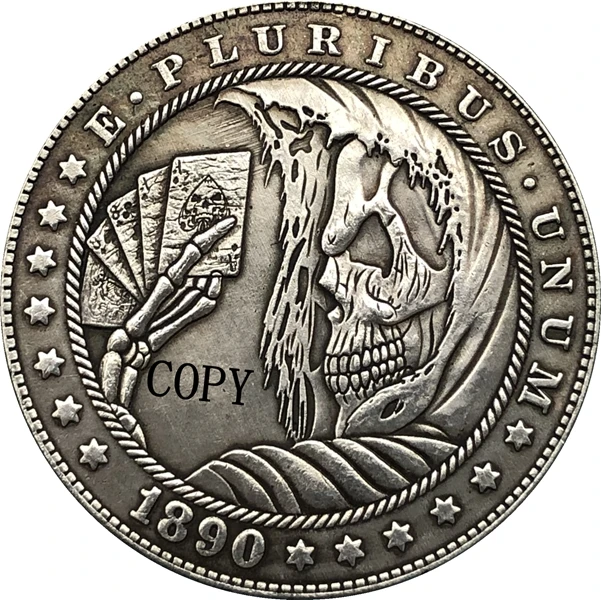 Hobo Nikel 1890-CC USA Morgan Dolár MINCE KÓPIU Typ 186 0