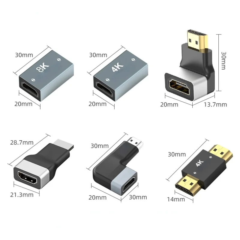 JORS kompatibilný s HDMI 270 90 Stupňov Converter 8K Kábel, Pravý Uhol Converter Extender pre TV Box PS3, PS4 Prepínač Notebook, Projektor