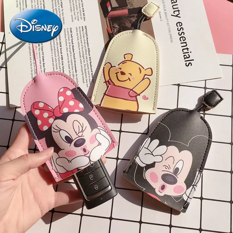 Karikatúra Disney Mickey Mouse Lilo & Stitch Kľúča Vozidla Zásuvky Taška Veľkokapacitný Úložný Vak Šnúrkou Mäkké Kožené Tlačidlo Prípade
