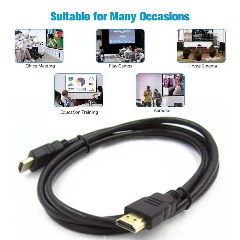 Kompatibilný s HDMI Kábel HD Video Káble 1080P 3D High-speed Kábel pre HDTV Splitter Switcher 0.5m1m1.5m pre Set-top Box, TV Kábel 0
