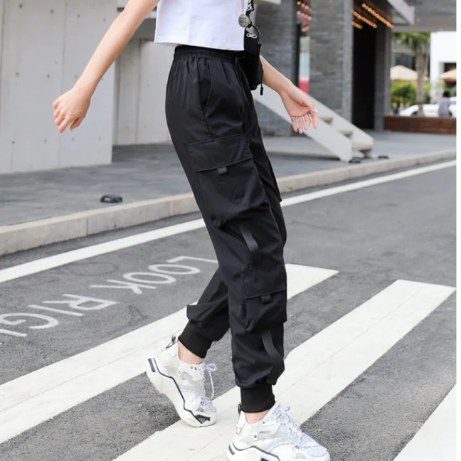 Kórejský Módne Ženy Dámy Cargo Nohavice na Jeseň Oblečenie Nohavice Cyber Y2k 2000s Techwear Oblečenie 2021 Streetwear Dropship