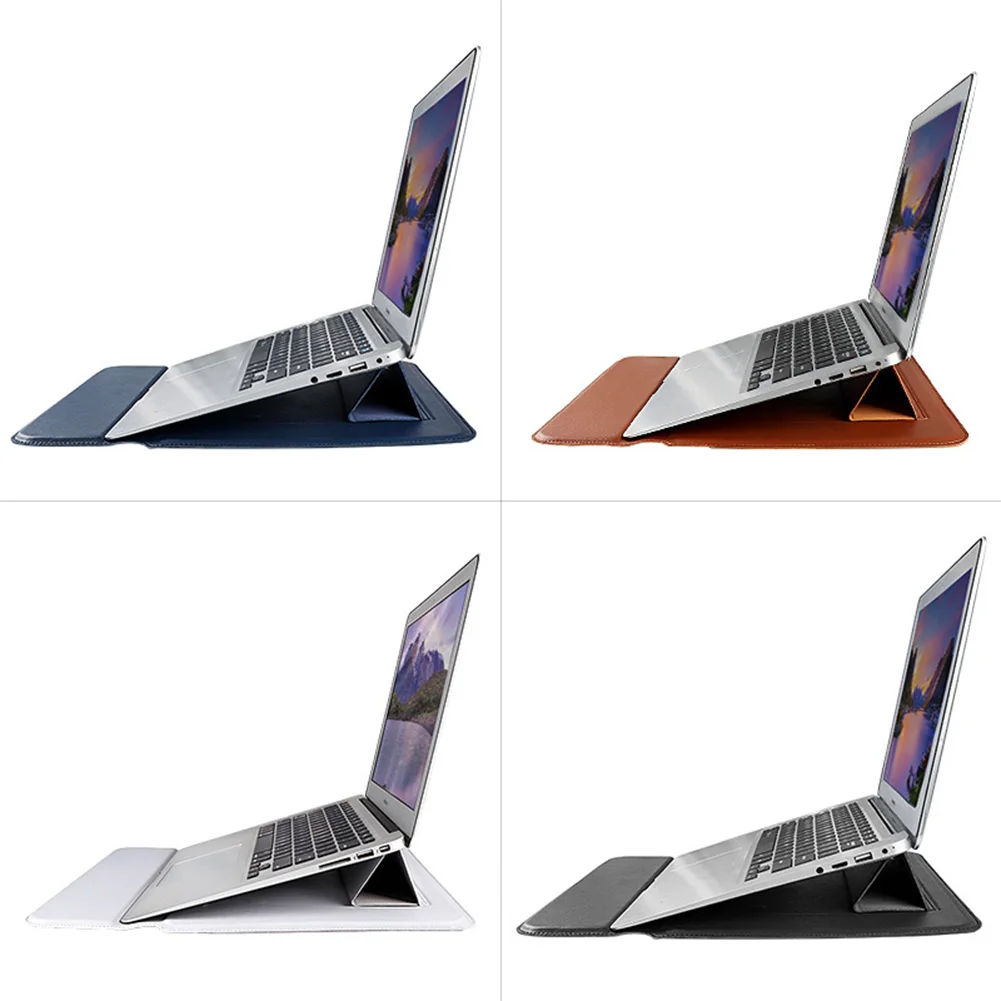 Laptop Sleeve Stand Kryt Vodotesné puzdro Pre Macbook Air Pro 13 14 2020 Pro M1 pre Huawei ASUS HP Dell 12 13.3 14 15.4 palce Taška 0