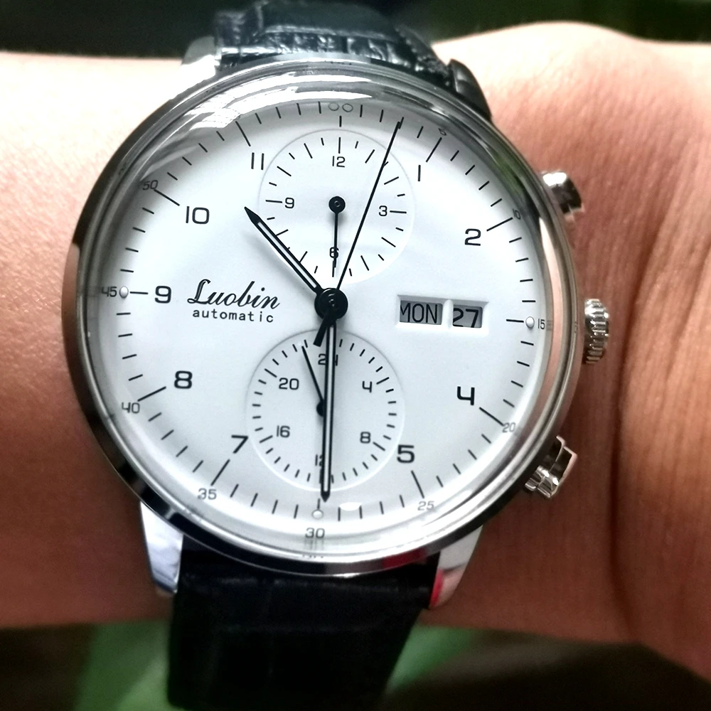 Luobin Automatické Hodinky pánske Mechanické Náramkové hodinky Módne Šaty, Hodinky Luxusné 42mm Svetelný Hodinky Relojes Para Hombre 2021