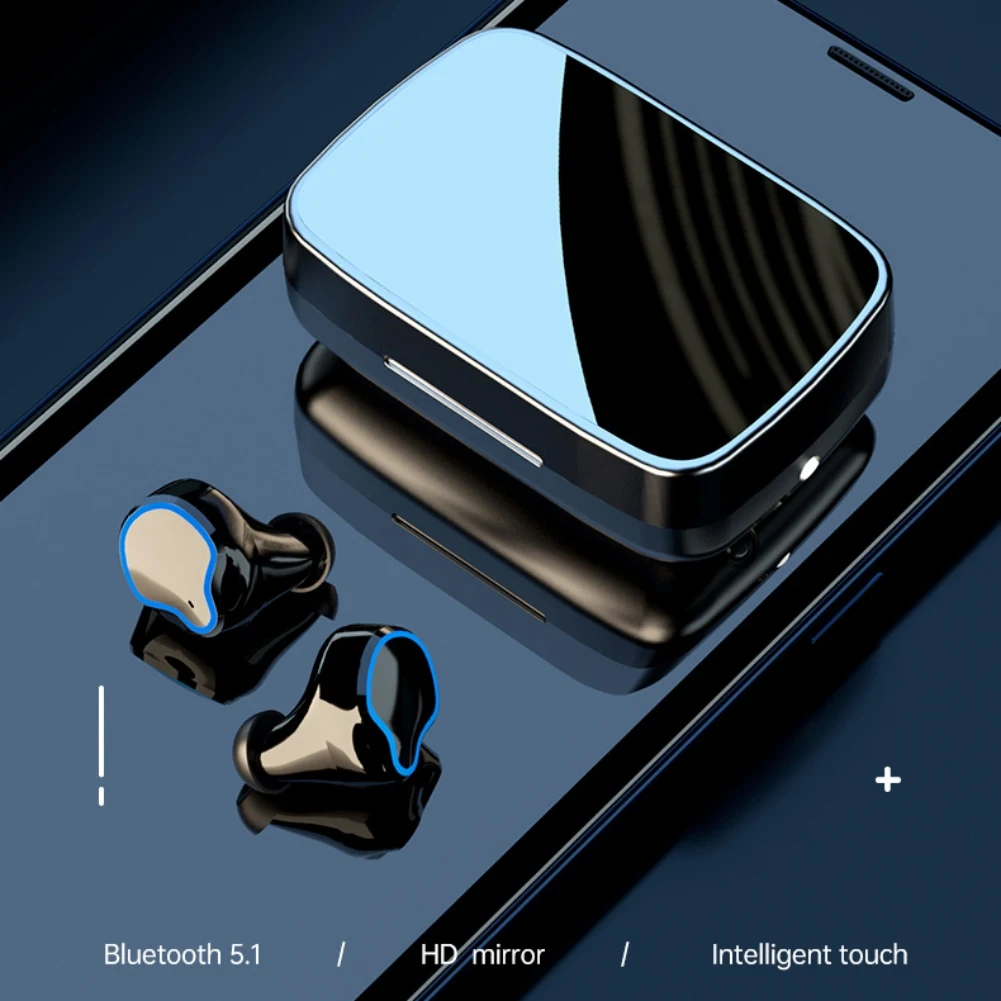 M9 Bezdrôtové Bluetooth-Kompatibilného Headsetu Dotyk 5.1 Black Band 2000mah Batéria