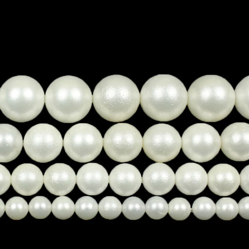 Matné Biele Shell Perlou Kolo Voľné Dištančné Korálky Pramene pre Šperky, Takže DIY Náramok Príslušenstvo Zistenia 6 8 10 12 mm