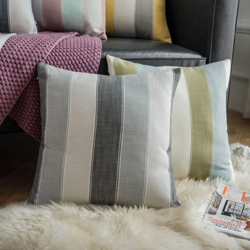 Moderný minimalistický farba-tkané prekladané multi-farebné vankúš sofa bed head zhora obývacia izba vankúš stoličky auto bez jadra 0