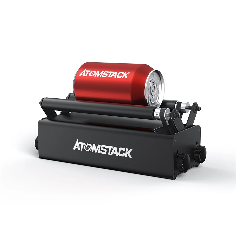 Nové ATOMSTACK R3 24W Y-osi, Rotačný Valec Laserové Gravírovanie Nástroje pre Valcovité Predmety, Plechovky Laserové Gravírovanie Modul 0