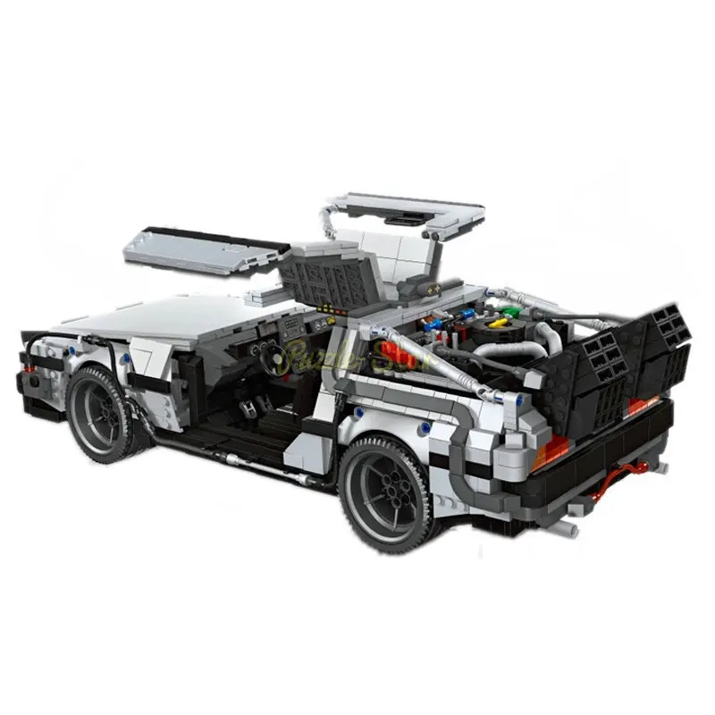 Návrat Do Budúcnosti DeLorean DMC-12 Stroj Času 92004 Creative Expert Pretekárske Auto Moc Tehla Technické Model Stavebné Bloky Hračka