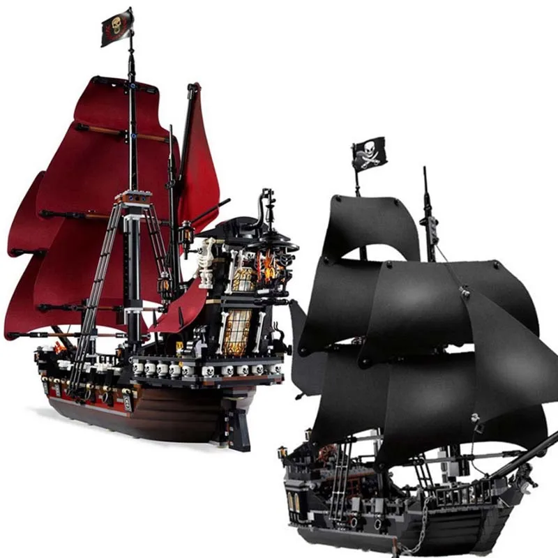 Piráti Z Karibiku stavebným Queen Anne ' s Revenge Black Pearl Model Pirátskej Lodi Kompatibilné Darček Deti Hračky, darčeky