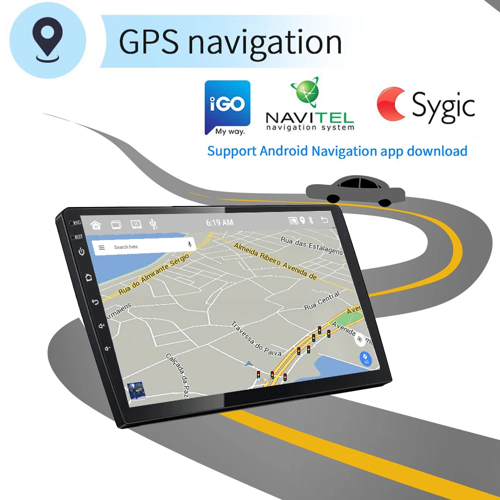 Podofo autorádia 2G+32 G Android 11 WIFI GPS AHD Bluetooth Stereo Prijímač, 7/9/10.1 Palec 2 Din Autoradio Auto Multimediálny Prehrávač