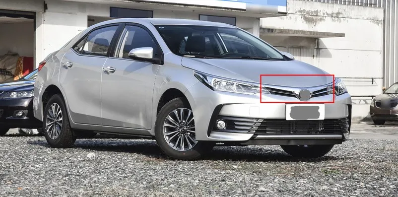 Pre 2017-2018 Toyota Corolla Striebro Hornej časti Predného Nárazníka Oka Mriežky Gril 1PC