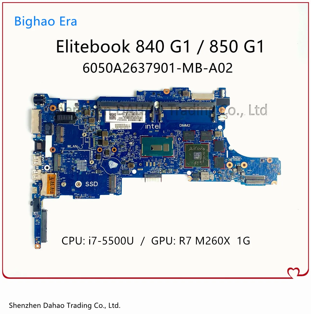 Pre HP EliteBook 840 G2 850 G2 Notebook Doska S i7-5500U R7 M260X 1G-GPU Plne Testované 6050A2637901-MB-A02 799517-001 0