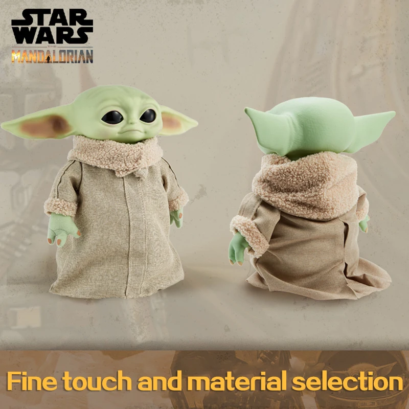 Skutočné Mandalorian Dieťa Dieťa Yoda Star Wars Clone Rogu Diaľkové Ovládanie Zvukový Efekt Bábika sa Môže Pohybovať Darček pre Deti, Plyšové Hračky