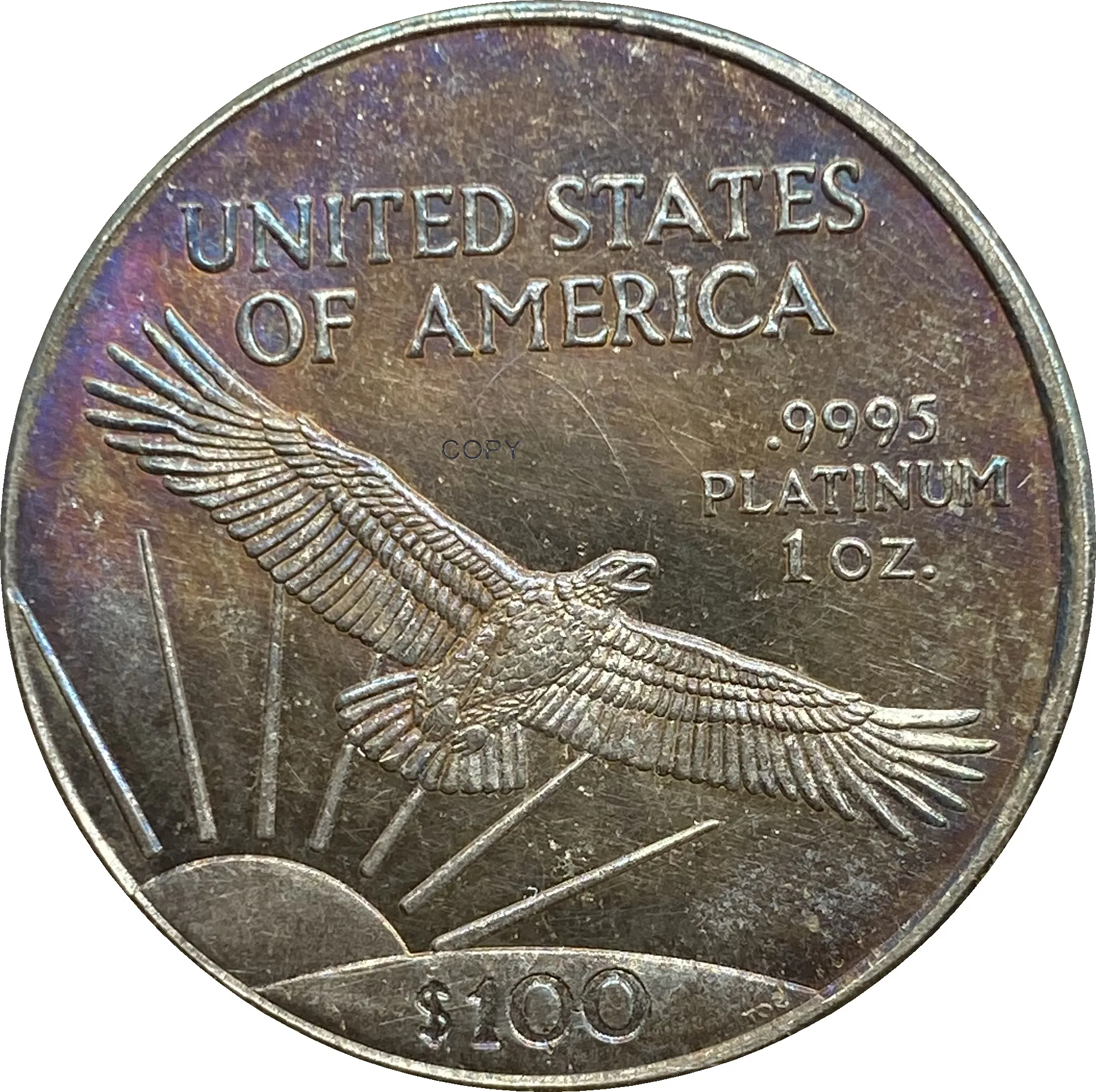 Spojené Štáty Americké 2000 Rok Socha Slobody 100 Dolárov Eagle Zlata Mincí Pozlátené Striebro Kópiu Pamätné Mince
