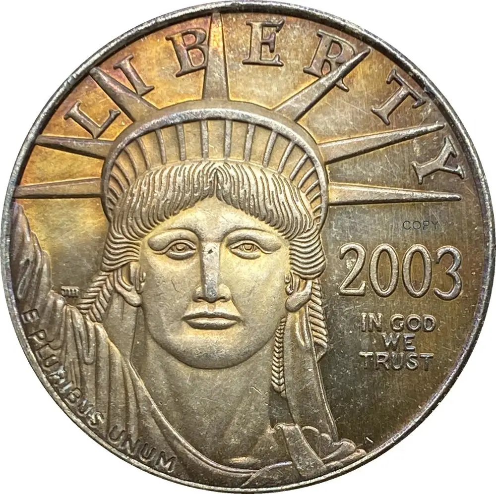 Spojené Štáty Americké 2003 Rok Socha Slobody 100 Dolárov Eagle Zlata Mincí Pozlátené Striebro Kópiu Pamätné Mince