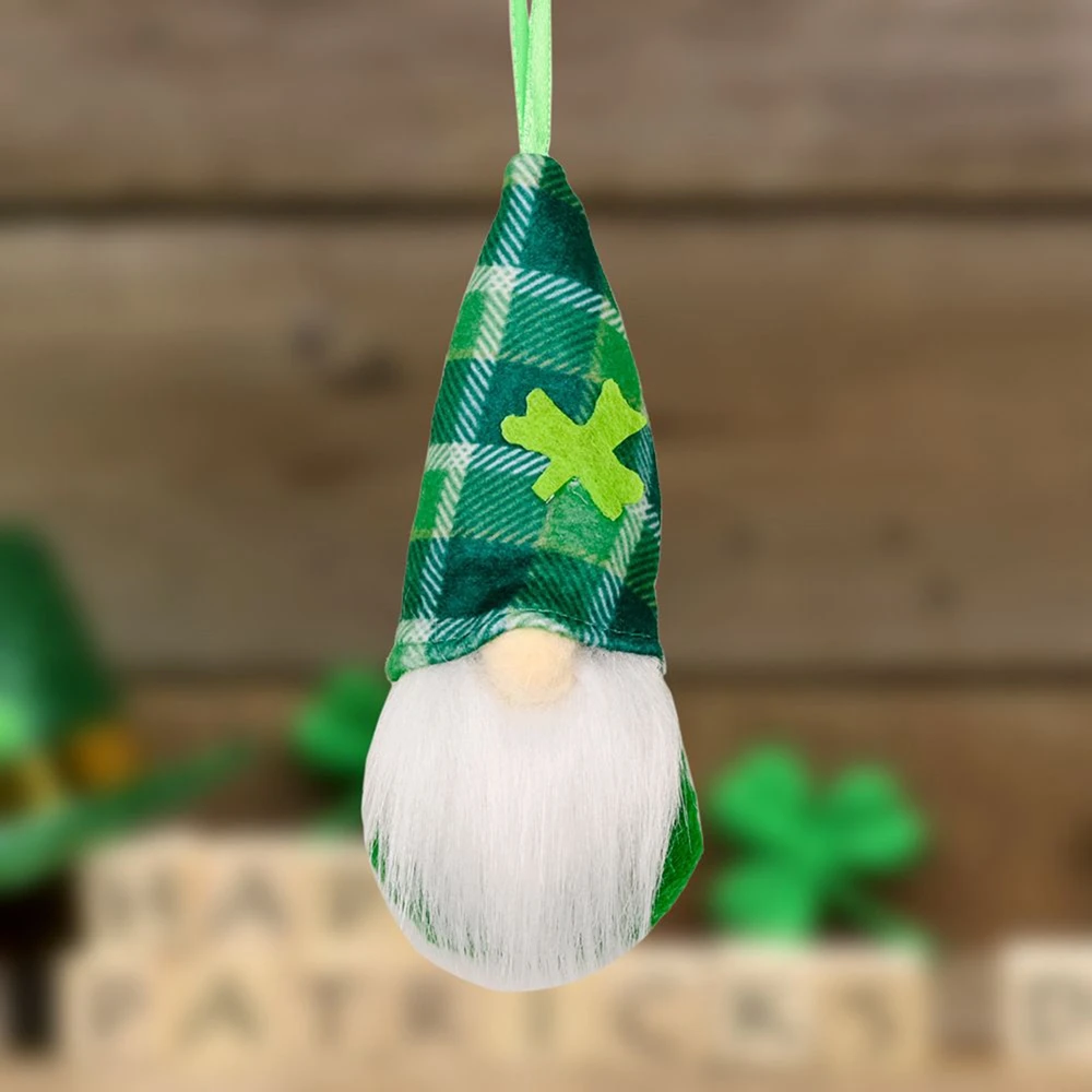 St. Patrick ' s Day Bábika Anonymný Zelená Ďatelina Trpaslíci Bábika Írsky Deň Party Dekor Saint Patricks Deň Darčeky Pre Deti Gnome Plyšové 0