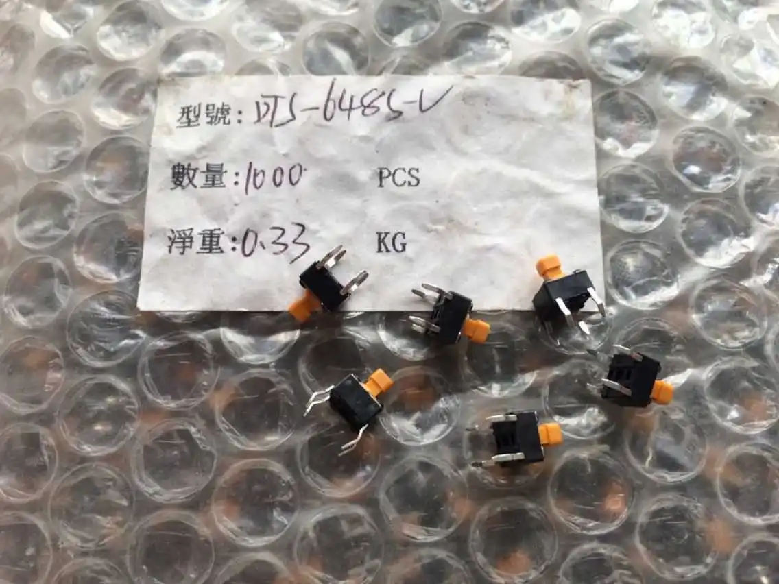 Taiwan Yuanda DIP DTS-648S-V Takt Prepínač 6*6*7.3 mm Štvorcových Hlavy Micro Switch Tlačidlo