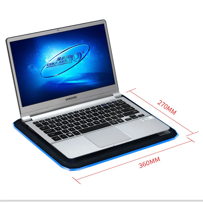 USB Notebook Notebook Chladenie Pad 2 Fanúšikov Prenosný Chladič Pre MacBook/Lenovo/Dell/Acer/Asus Universal Pod 17 palcový Ultra-tenké Stojan