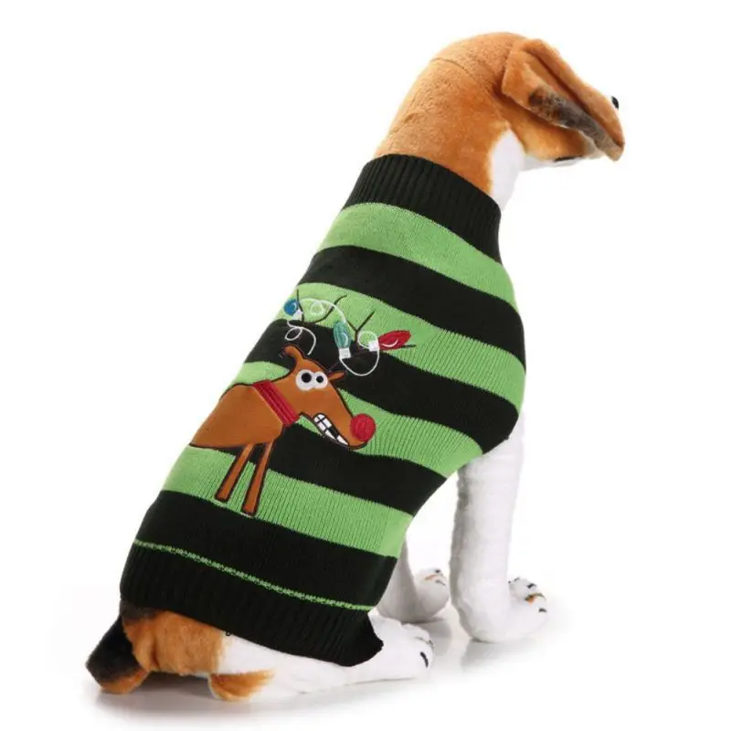 V zime Teplé Nový Rok Sveter pre Veľké Psy Pet Oblečenie Mačka, Pes Zrastov Teplý Sveter Vianočné Kostýmy Pug Oblečenie Oblečenie 0