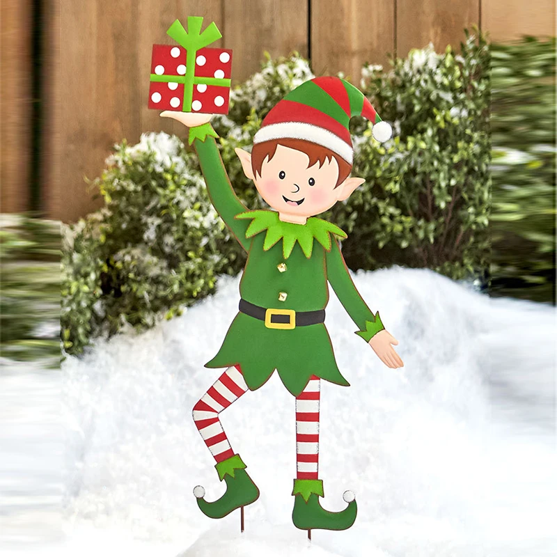 Vianočné Tému Vianoce Série Christmas Elf Záhrada Hromadu Vianočné Vložiť Vonkajšie Dekorácie 0