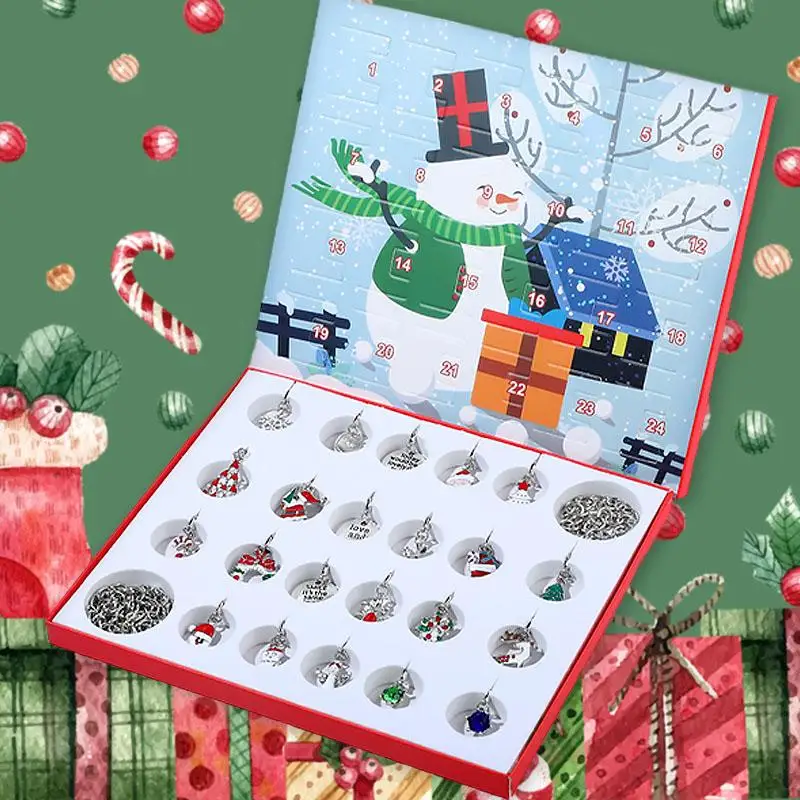Vianočný Adventný Kalendár DIY Šperky Crystal Náramok 24 Dní, Časovač, Kalendár Firmware Nový Rok 2022 Prekvapenie Darček Slepé Okno