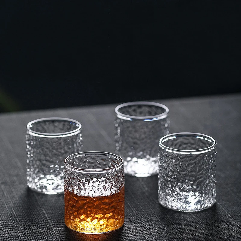 Vysokej teplote odolného skla pohár hrubé šálku čaju rodiny Kung Fu šálku čaju transparentné malý kvet teacup