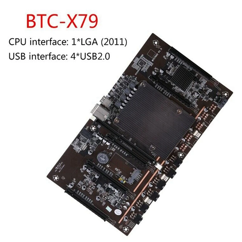 X79 H61 BTC Baník Doska s vypínačom Kábel LGA 2011 DDR3 Podporu 3060 3070 3080 GPU 5 PCIE Ťažba Doska