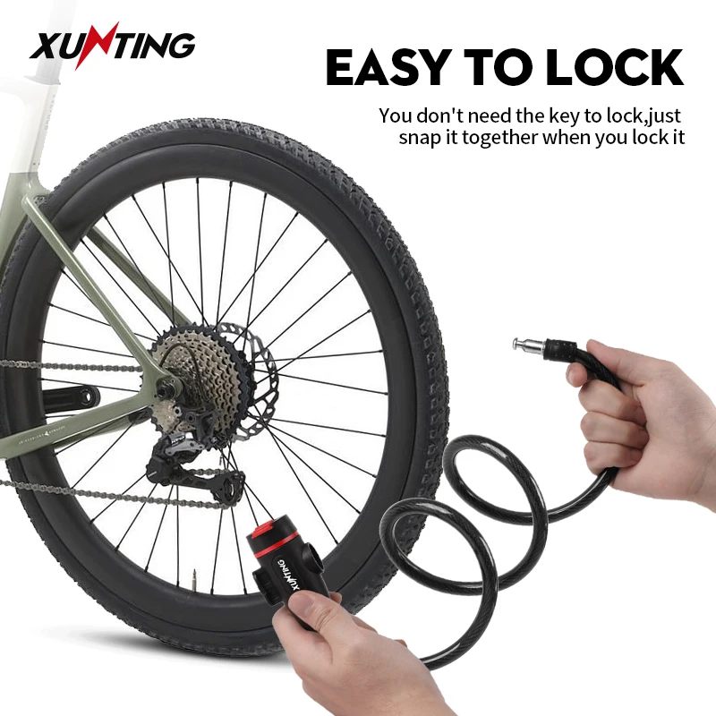 Xunting Hot Predaj Bicyklov, 2 Kľúče, Anti-theft Password Lock Horský Bicykel Prenosné Požičovňa Zámok Chain Lock MTB Cyklistické Doplnky 0