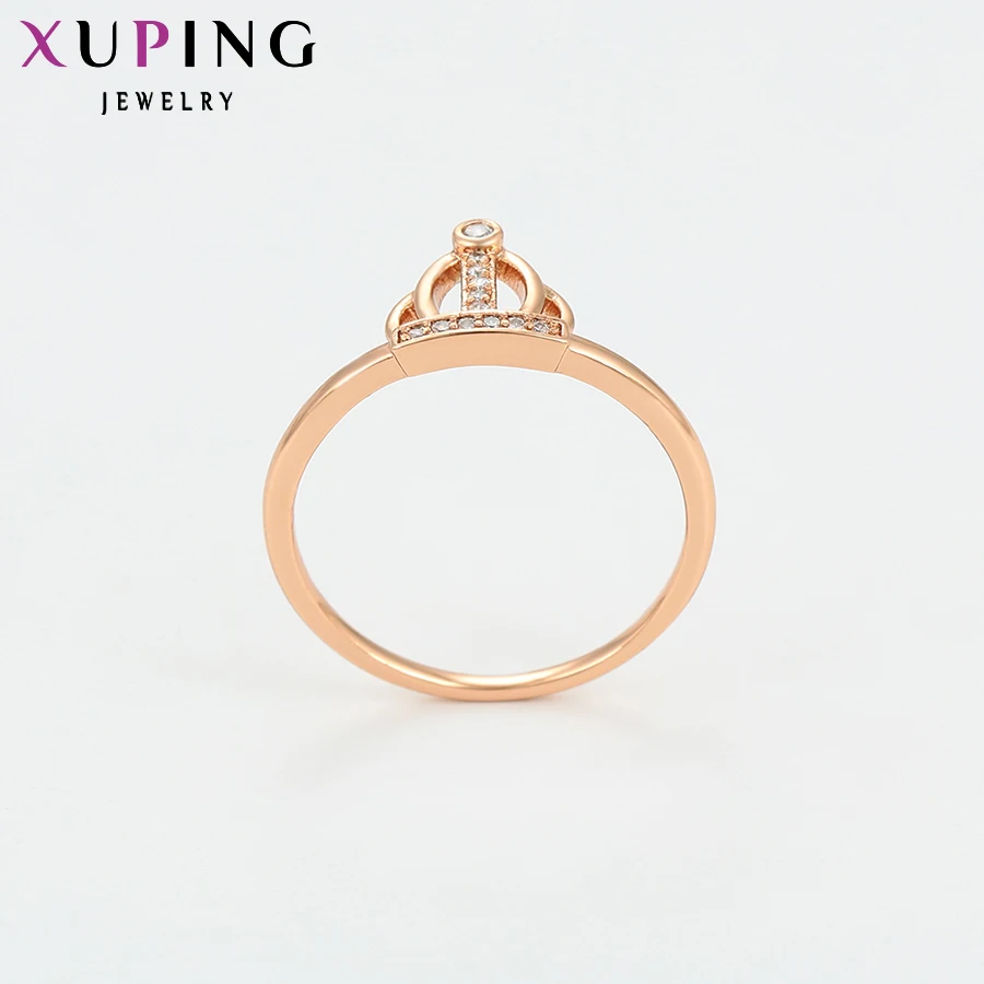 Xuping Šperky, Módne Koruny Tvar Elegantný Prsteň s Rose Gold Farby pre Ženy, 15620