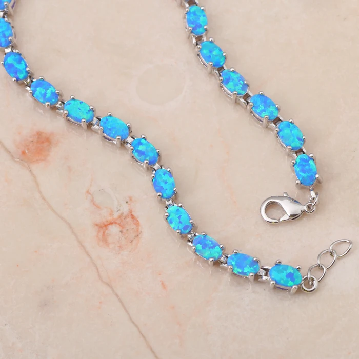 Úrad štýl Náramky Veľkoobchod a Maloobchod Špeciálneho Blue fire opal striebro módne šperky strany darčeky OB028 0