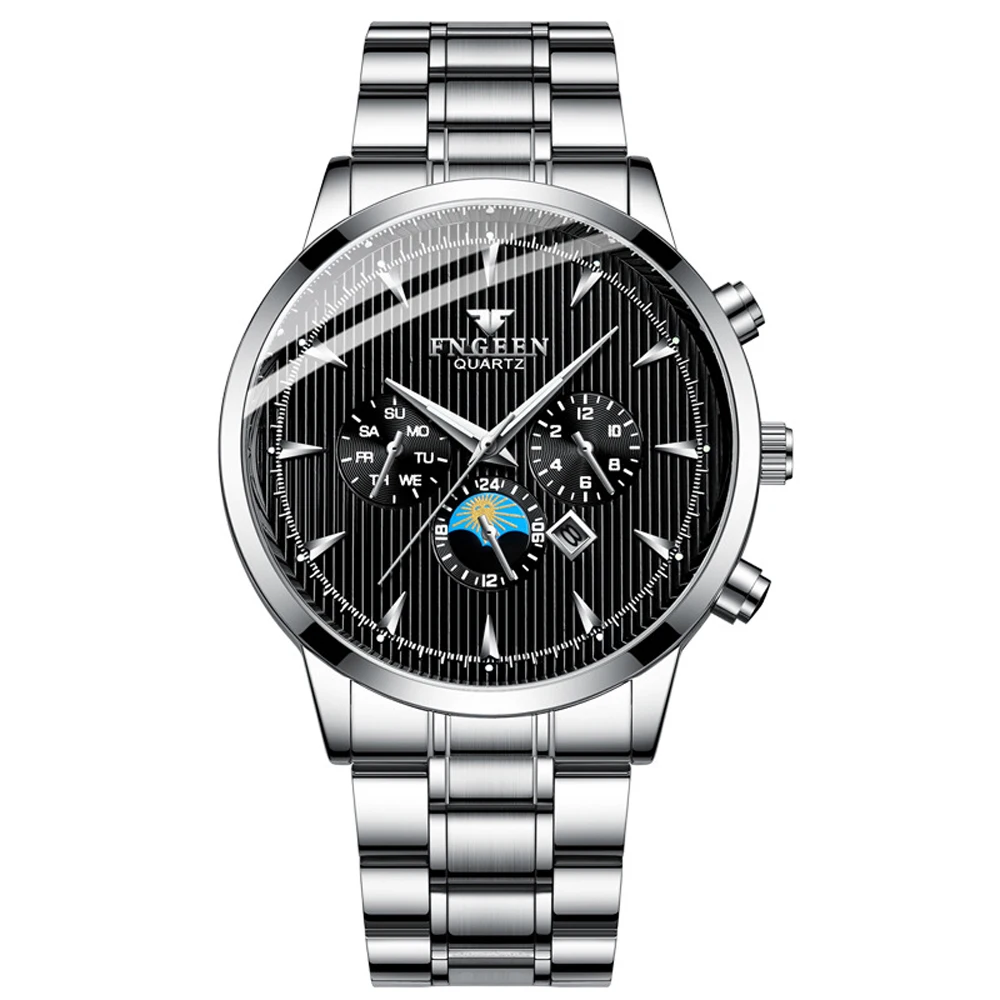 Čierne Hodinky Muž Študentov Športové náramkové hodinky Quartz Ocele, Vodotesné Non-Automatické Hodinky 2020 Nový Štýlový Koncept pánske Hodinky