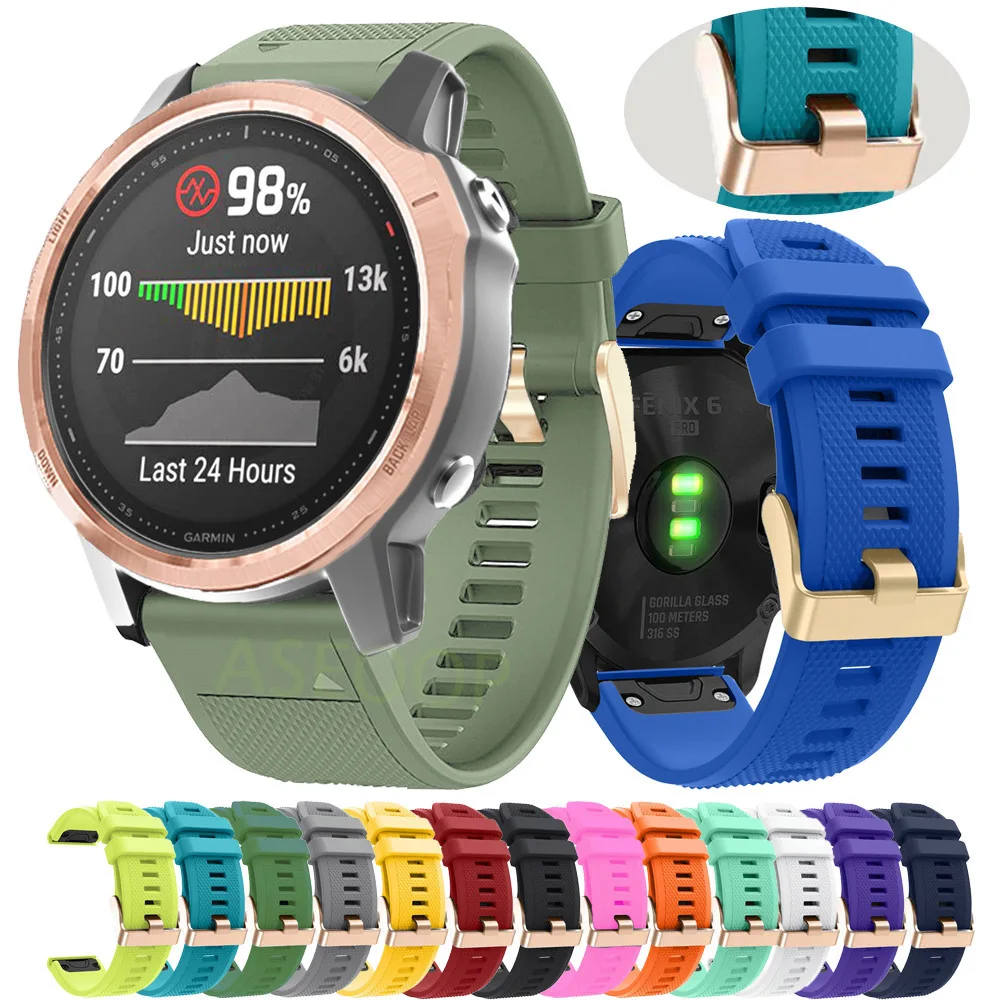 Športové Silikónové Watchband Wriststrap pre Garmin Fenix 6S 5S Mk2S Jednoduché Uchytenie Rýchle uvoľnenie smart hodiniek Pre 6S Pro 5S Plus