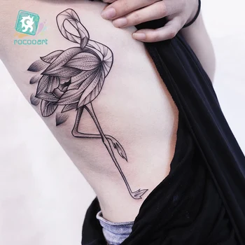 Rocooart QC Kvety Zbraní Tetovanie Farebné Taty Body Art Nepremokavé Dočasné Tetovanie Nálepky Rose Falošné Tetovanie Orchidea Tatouage