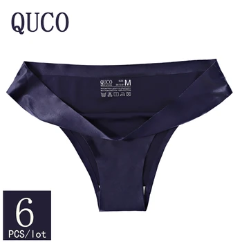 QUCO značky ženy Bikiny nohavičky Sexy hodváb dámske nohavičky bielizeň hot predaj dámske spodné prádlo