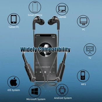 TWS Bezdrôtové Bluetooth-compatitle Slúchadlá Športové Bežecké Headset S Mikrofónom Pre Samsung Galaxy S21 Väčšina Smartphonov Dlhé Batérie