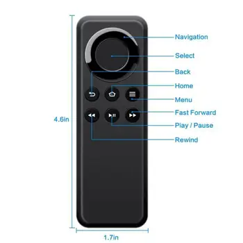 Diaľkové Ovládanie Nahradenie Bluetooth-Kompatibilné Set-Top Box, Vhodný Na Oheň Stick TV Box Streaming Hráč Box CV98LM Čierna