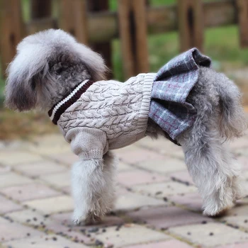 Psie Oblečenie Dievča Psa Sveter Šaty Zimné Pet Oblečenie Šteniatko Yorkshire Pomeranian, Pudel, Bradáče Oblečenie Chihuahua Oblečenie