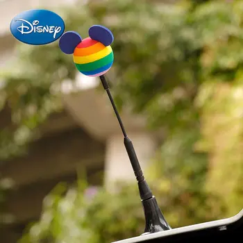Disney roztomilý kreslený Mickey Mouse, Minnie auta anténu bábika strechy dekorácie ventilátor auto bezdrôtový úprava univerzálne príslušenstvo