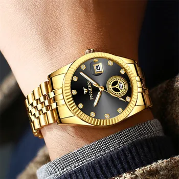 Masculino Relogio FNGEEN Sledovať Mužov Obchodné Muž Hodiny Pánske Quartz Gold Luxusné Hodinky Vodotesné Dátum Náramkové hodinky prúd reloj homb 4