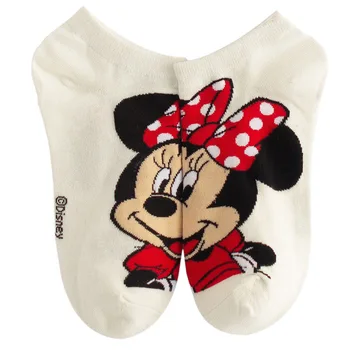 Disney Loď ponožky Mickey roztomilý kreslený Japončina kórejčina sladké bavlnené ponožky jar a v lete wild krátkej trubice ponožky 1 pár