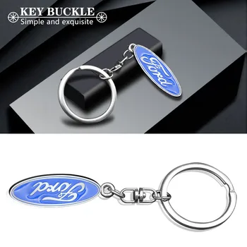1Pcs Auto odznak osobnosti kovové odznak keychain prívesok na auto tovaru Na Ford Focus Kuga Mondeo Fiesta Escort MK7 Explorer Okraj 2