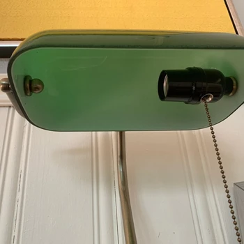 Retro Vintage Zelená farba SKLA BANKÁR LAMPA KRYT/Bankové Lampa Sklenený Tieň, tienidlo tabuľka dĺžka lampy 226mm 4