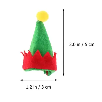 6/12pcs Mini Christmas Elf Čiapky Dizajn Lízatko Klobúky Dekoroch Netkaných Candy Balenie Klobúky Vianočné Dodávky pre Domácnosti Obchod Obchod 0