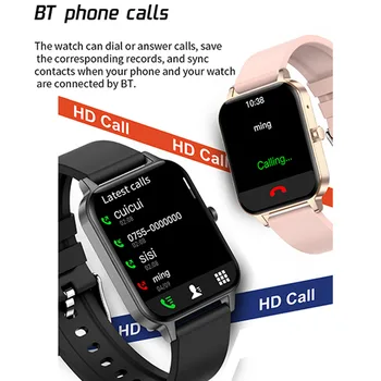 UGUMO BT Call Smart Hodinky Muži Ženy Telesnej Teploty Srdcového tepu Smartwatch krvný tlak sledovať inteligentný náramok