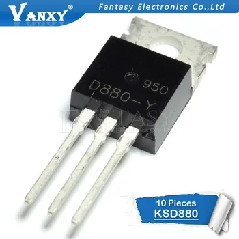 10pcs KSD880 DO 220 D880 KSD880-Y KSD880Y NPN tranzistor 3A 60V Tranzistor nový, originálny