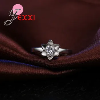 Nádherné Kvetinové tvarované Krúžok 925 Sterling Silver Kubický Zirkón Vysokej Kvality Strany Šperky Najlepší Darček pre Ženy, valentínske